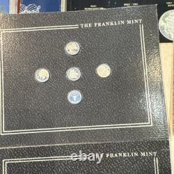 1982 Franklin Mint Miniature US Coins 58 Sterling Silver 1 Copper W Display Case