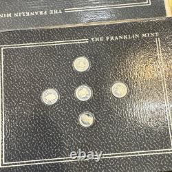 1982 Franklin Mint Miniature US Coins 58 Sterling Silver 1 Copper W Display Case