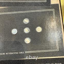 1982 Franklin Mint Miniature US Coins 58 Sterling Silver 1 Copper W Display Case