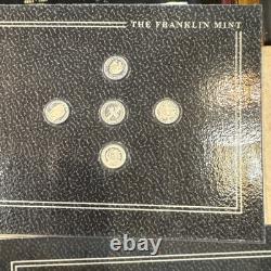 1982 Franklin Mint Miniature US Coins 58 Sterling Silver 1 Copper W Display Case