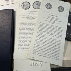 1982 Franklin Mint Miniature US Coins 58 Sterling Silver 1 Copper W Display Case