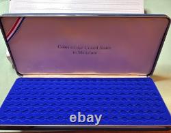 1982 Franklin Mint Miniature US Coins 58 Sterling Silver 1 Copper W Display Case