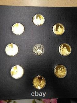 1982 Roosevelt Centenary Medals 25 Coin Set 24k Gold on Silver Franklin Mint