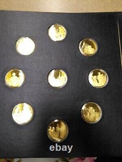 1982 Roosevelt Centenary Medals 25 Coin Set 24k Gold on Silver Franklin Mint