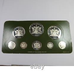 1983 REPUBLIC OF TRINIDAD AND TOBAGO Franklin Mint Silver Proof 8 Set #51828Q