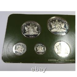 1983 REPUBLIC OF TRINIDAD AND TOBAGO Franklin Mint Silver Proof 8 Set #51828Q