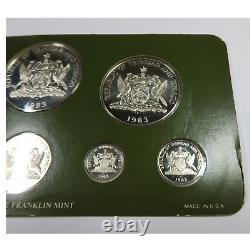 1983 REPUBLIC OF TRINIDAD AND TOBAGO Franklin Mint Silver Proof 8 Set #51828Q