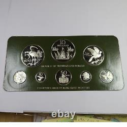 1983 REPUBLIC OF TRINIDAD AND TOBAGO Franklin Mint Silver Proof 8 Set #51828Q