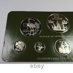 1983 REPUBLIC OF TRINIDAD AND TOBAGO Franklin Mint Silver Proof 8 Set #51828Q