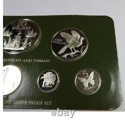 1983 REPUBLIC OF TRINIDAD AND TOBAGO Franklin Mint Silver Proof 8 Set #51828Q