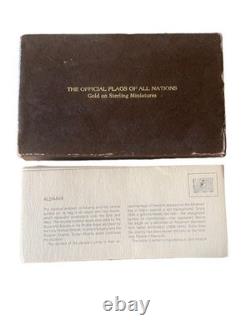 1983 The Official Flags of All Nations Gold & Silver Set Franklin Mint COA's