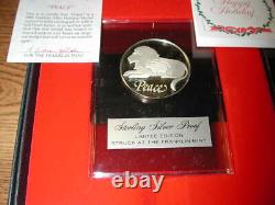 1984 Franklin Mint Holiday. 925 Silver Medal set of 4 Peace Three Kings-Tre