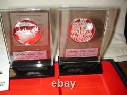 1984 Franklin Mint Holiday. 925 Silver Medal set of 4 Peace Three Kings-Tre