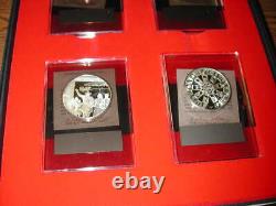1984 Franklin Mint Holiday. 925 Silver Medal set of 4 Peace Three Kings-Tre