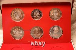 1984 Franklin Mint Silver Caribbean 6 Coin Proof Set with COA