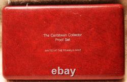 1984 Franklin Mint Silver Caribbean 6 Coin Proof Set with COA