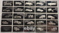 1985 Franklin Mint Mercedes-Benz Sterling Silver Proof Ingot Set of 25 RARE