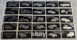 1985 Franklin Mint Mercedes-Benz Sterling Silver Proof Ingot Set of 25 RARE