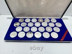 1985 Franklin Mint The Treasure Coins of the Caribbean Proof Set of 25 Sterling