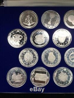 1985 Franklin Mint Treasure Coins Of The Caribbean 25-coin Set Sterling Silver