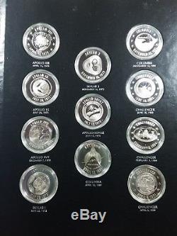 1985 Official American Space Flight Silver Anniversary Medals Franklin Mint