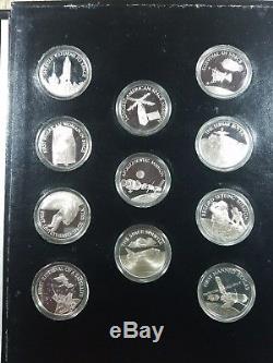 1985 Official American Space Flight Silver Anniversary Medals Franklin Mint
