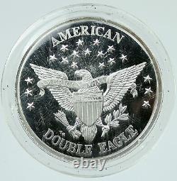 1985 US USA STATES OF THE UNION TR Double Eagle Old Proof Silver Medal i117262