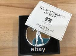 1986 Franklin Mint John the Baptist Preaching Masterpiece of Rodin 10 oz Silver