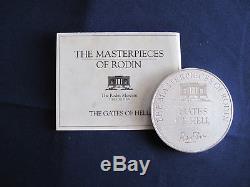 1986 Franklin Mint Masterpieces of Rodin Gates of Hell 10 oz. 999 Medal E5745
