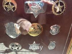 1987 Franklin Mint Sterling Silver Great Western Lawmen Replica Badge Sets Of 24