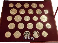 1988 Franklin Mint Silver Gaming Coins of the World's Great Casinos Red Set Rare