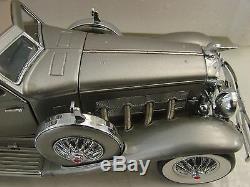 1989 Franklin Mint 124 1933 Duesenberg 20 Grand SJ Silver diecast Metal car