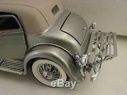 1989 Franklin Mint 124 1933 Duesenberg 20 Grand SJ Silver diecast Metal car