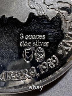 1989 The Berlin Wall 3 oz Silver Commemorative Medallion