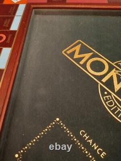 1991 Franklin Mint Monopoly Collectors Edition Wood Board Game Read Description