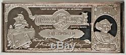 1992 $500 Silver Certificate Columbus Commemorative Half Pound. 999 Silver Bar