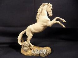 1992 Franklin Mint Silver Horse Figurine By Pamela Du Boulay Excellent