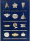 1992 Franklin Mint Star Trek Insignia Badges. 925 Silver/24k Gold