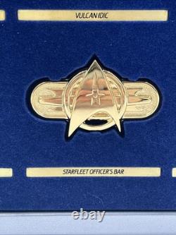 1992 Franklin Mint Star Trek Insignia Badges. 925 Silver/24k Gold