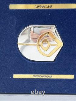 1992 Franklin Mint Star Trek Insignia Badges. 925 Silver/24k Gold