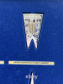 1992 Franklin Mint Star Trek Insignia Badges. 925 Silver/24k Gold