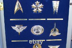 1992 Star Trek Sterling Silver. 925 Command Insignia Complete Set Franklin Mint