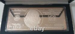 1997 $100 Franklin 4 oz. 999 Silver QUARTER POUND TROY SILVER! COA VIEW