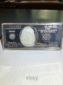 1997 $100 RARE LARGE HEAD FRANKLIN (B NOTE), 4 OUNCES, NOT Tarnished in capsule