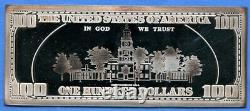 1997 Benjamin Franklin $100 Federal Reserve Note 4 oz. 999 Fine Silver Bar