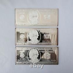 1998 $20 Andrew Jackson Proof Bar in Box with COA 4 TROY OZ. 999 Fine Silver