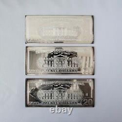 1998 $20 Andrew Jackson Proof Bar in Box with COA 4 TROY OZ. 999 Fine Silver