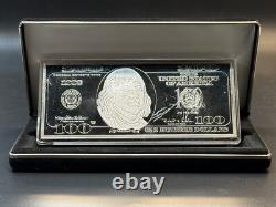 1998 Washington Mint Franklin $100 Dollar Silver Proof 4oz Bar