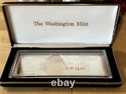1999 Franklin Mint 4oz Silver $100 Franklin Note with Cert. Of Authentication