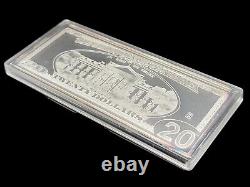 1999 Silver Jackson $20 Federal Reserve Note 4oz. 999 Fine Silver Proof With Case